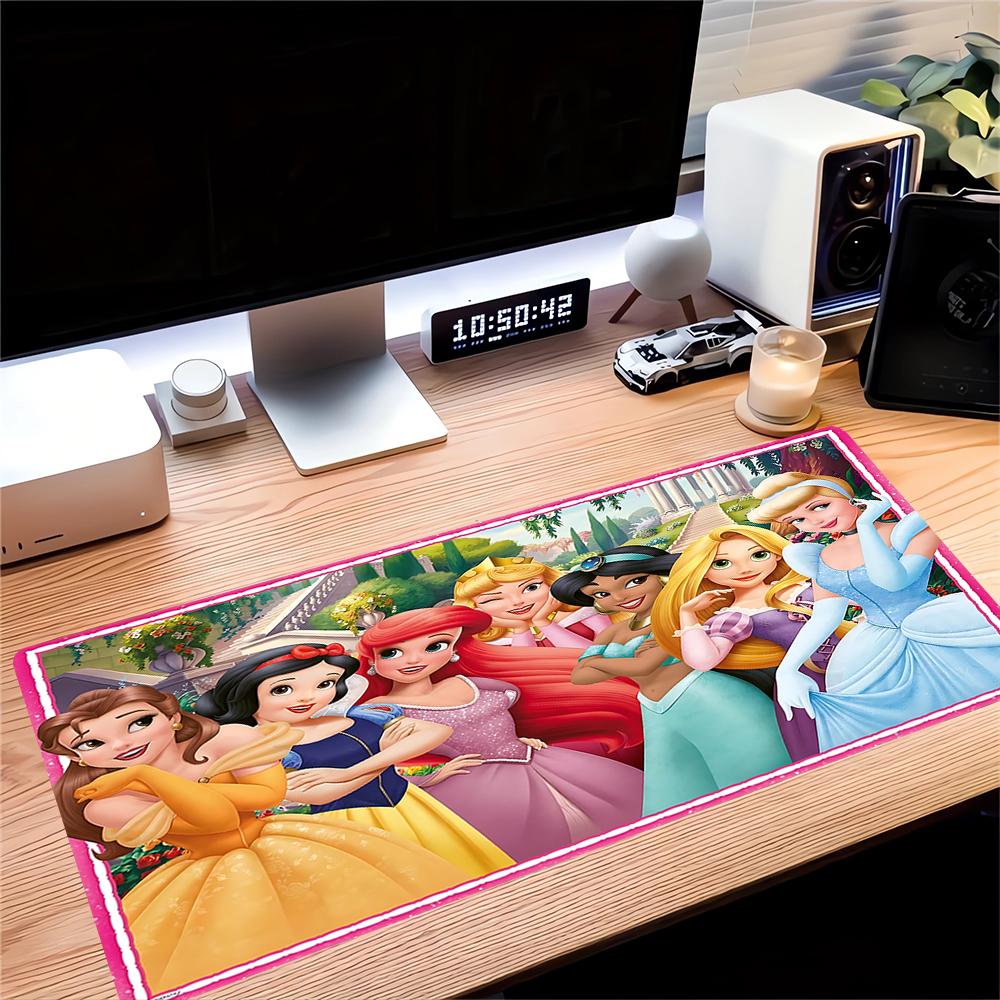 Disney Princesses Garden Large Gaming Mouse Pad Nonslip Rubber Base Waterproof Desk Mat For Office Pc Laptop