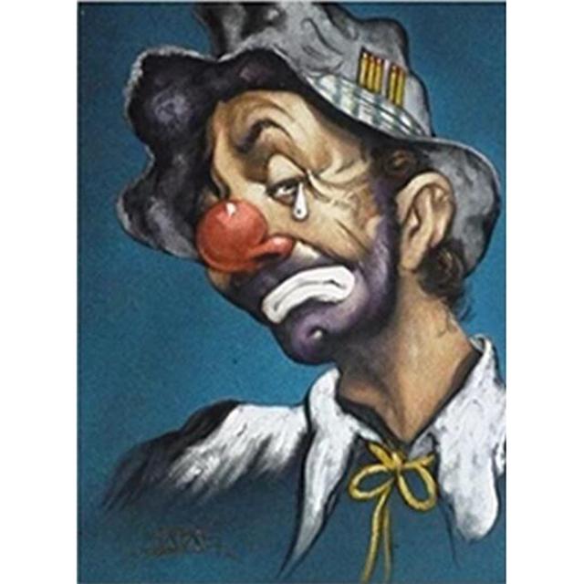 5D Diy Diamond Painting Humorous Clown Embroidery Full Round Drill Cross Stitch Kits Mosaic Pictures Handmade Home Decor