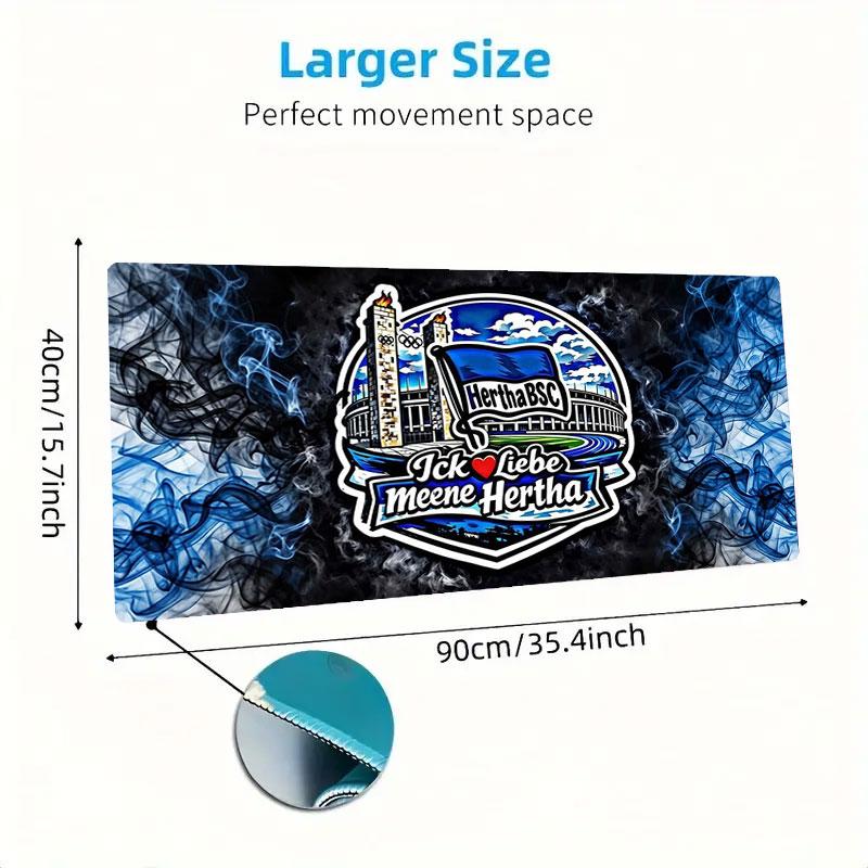Hertha BSC Large Size Mouse Pad Large Gaming Table Cushion Non-slip Laptop Tablet Big Mousepad XXL Mat Mini PC Playmat With Lock edge