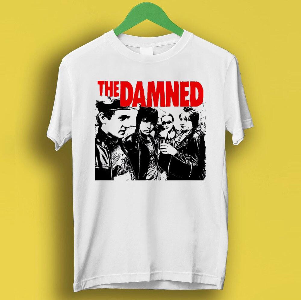 THE DAMNED 1977 Музыкальная группа Виниловая обложка альбома Музыкальный подарок Футболка P2136