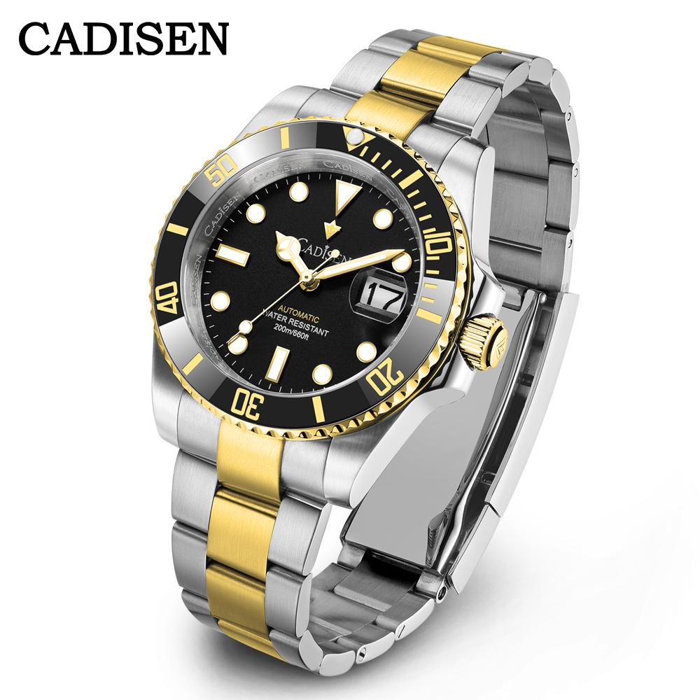 Cadisen New TOP Brand Luxury Men's Watch with Box Water Resistant 200m/660ft NH35 Automatic Men's Mechanical Watches