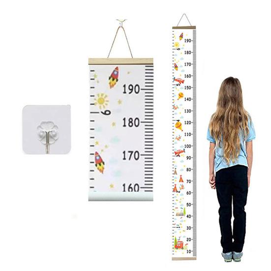 Wall Hanging Kids Growth Chart Precise Scale Children Room Nursery Bedroom Baby To Adults Boys Girls Height Measurement Ruler