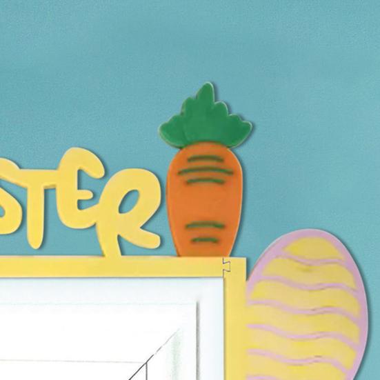 Пасхальный декор для угла двери, украшение на дверь в виде моркови, разноцветное угловое украшение для окон, стен, весенний праздничный декор для дома в фермерском доме