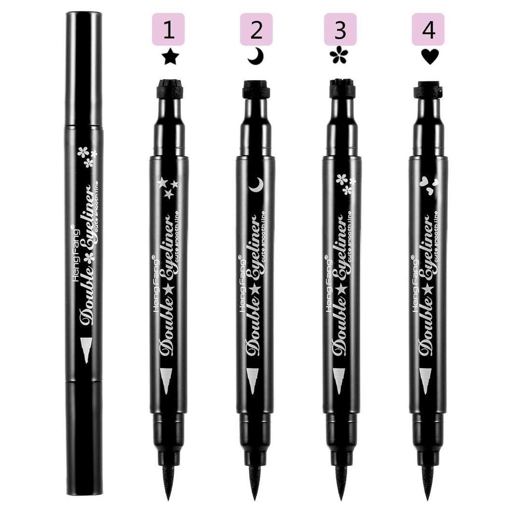 1 шт. с 2 сторонами модный черный водостойкий жидкий карандаш для глаз в форме звезды в форме сердца с точечным штампом для татуировки