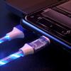 Кабель передачи данных 3 в 1, двойного назначения для зарядки и передачи данных, многоцелевой для одной линии, длина кабеля 1 м, цветной световой поток