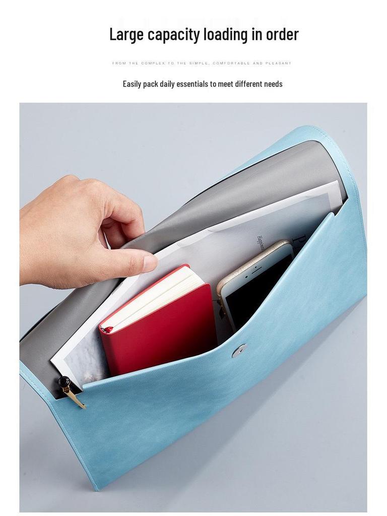 Кожаная сумка-папка формата А4 для офиса - Держатель для деловых документов и контрактов