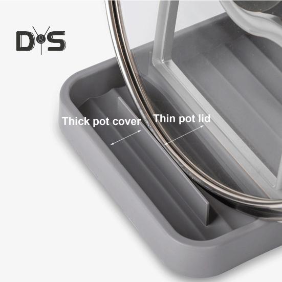 Держатель для крышки кастрюли Стойка для посуды Нескользящая конструкция Легко чистить Складная подставка для крышки кастрюли