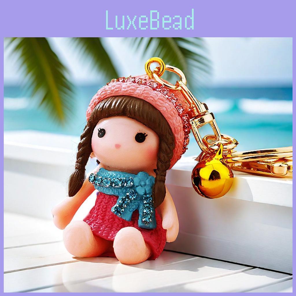 Adorable Resin Keychain For Kids Featuring Sparkling Doll Keyring For Girls Perfect Gift