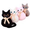 53 см кавайные длиннохвостые плюшевые игрушки кошки мягкие милые животные кукла кошка с бантом 4 цвета мягкая подушка
