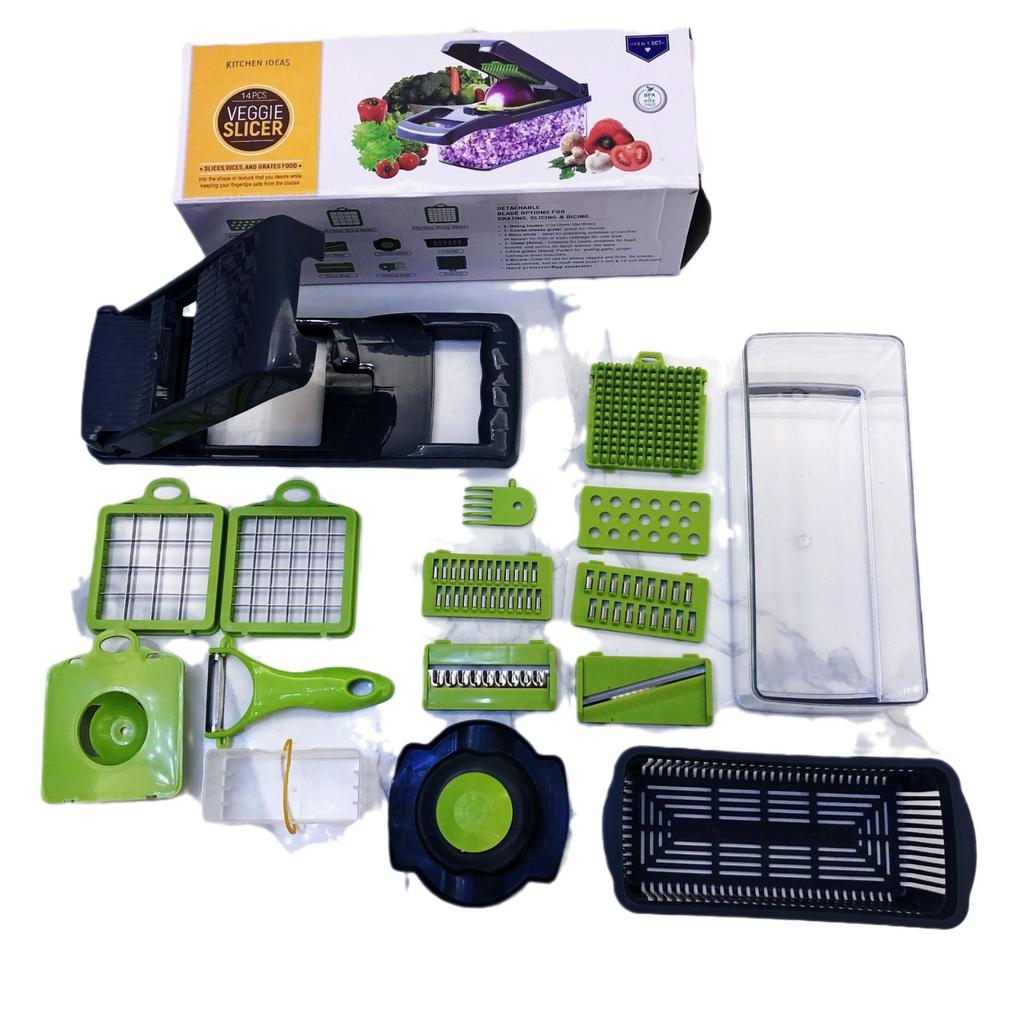 Multifunctional Vegetable Chopper Tomato Carrot Grater Onion Shredders Cucumber Slicer, Egg Strainer Drain Basket Kitchen Tool