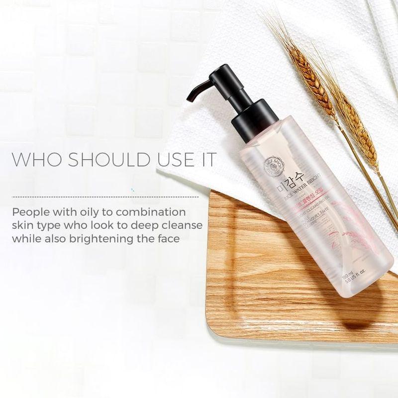 The Face Shop Очищающее масло для лица Bright Light на основе рисовой воды
