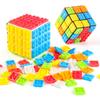 Кубик Рубика 3x3 Speed Cube с Строительными Блоками, Мини-Игрушка в Комплекте, Совместим с Lego Кубом, Обучающая Игрушка