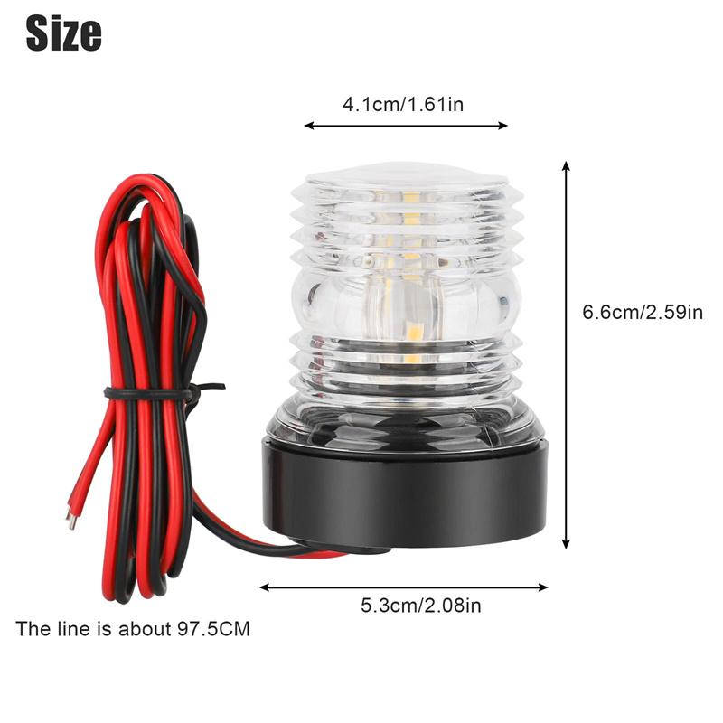 12V Led Navigation Anchor Light 360 Degree All Round For Marine Boat Light Yacht Sailing Lamp Navigation Signal Indicator