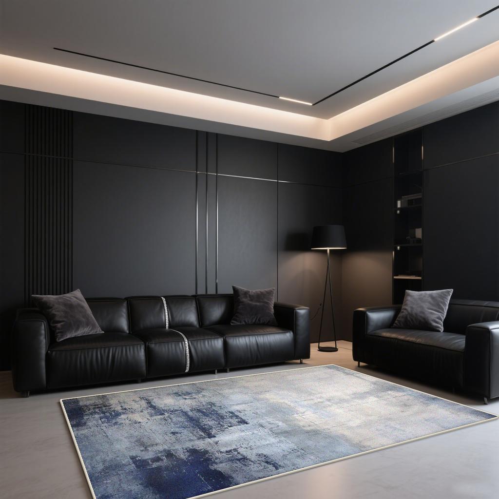 Современный Роскошный Ковер для Гостиной Большой Площади Абстрактная Декорация Ковер в Стиле Чернильной Живописи для Спальни Офиса Кофейных Столиков Моющиеся Коврики