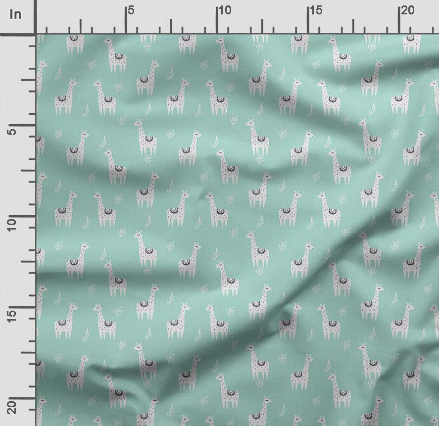 Soimoi Llama Alpaca Print,  Cotton Cambric, Quilting Fabric Sold by The Yard 42 Inch Wide, Medium Weight Cotton Fabric,