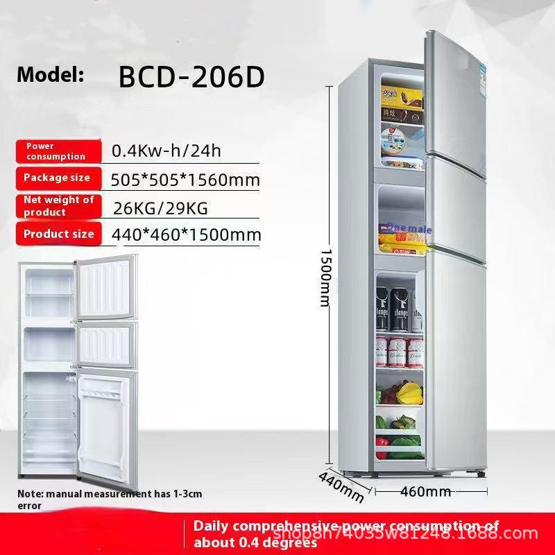Qige Dual-Compartment Refrigerator-Freezer with Water Dispenser