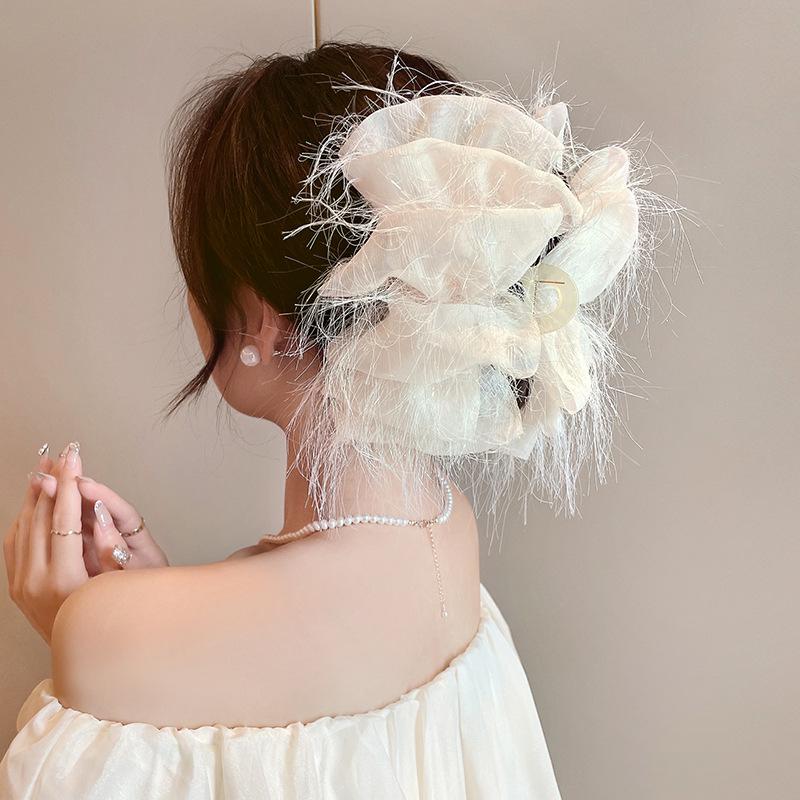 Элегантная заколка для волос с бантом и стразами, двухсторонняя заколка в виде акулы, корейские аксессуары для волос принцессы для женщин