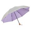 Складной зонт от солнца с охлаждающим УФ-светом, подходит для солнца и 60 см серебристый большой, функция, защита, блокировка, дождь, тройного сложения, [LIEBEN-0585] (фиолетовый)