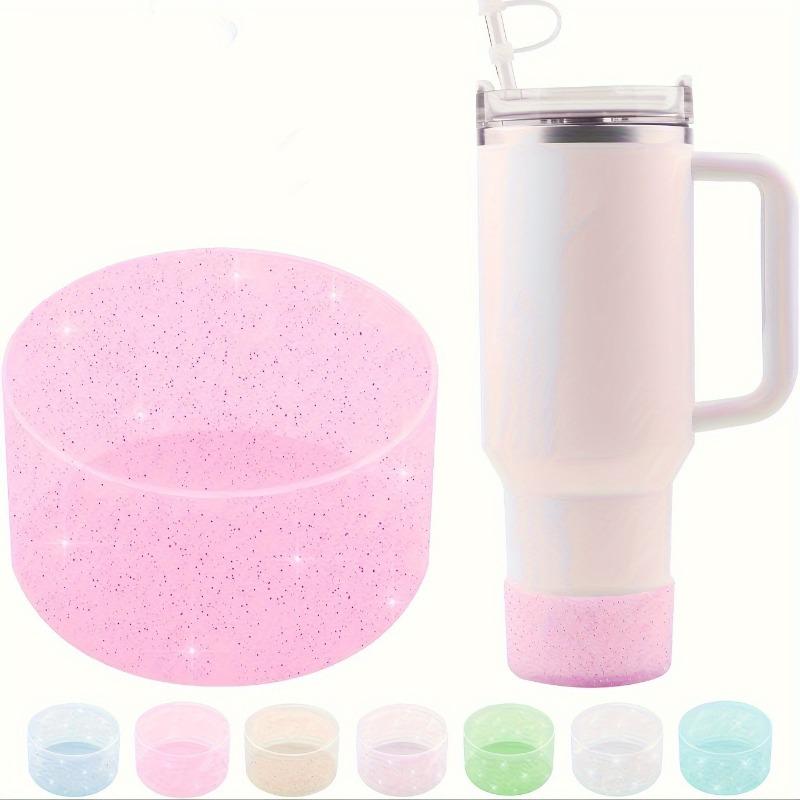 1 шт. Силиконовый чехол на дно стакана, Нескользящий чехол-сапожок для стакана с блестками, Аксессуары для стаканов 20-40 унций и Hydro Flask 12-24 унции