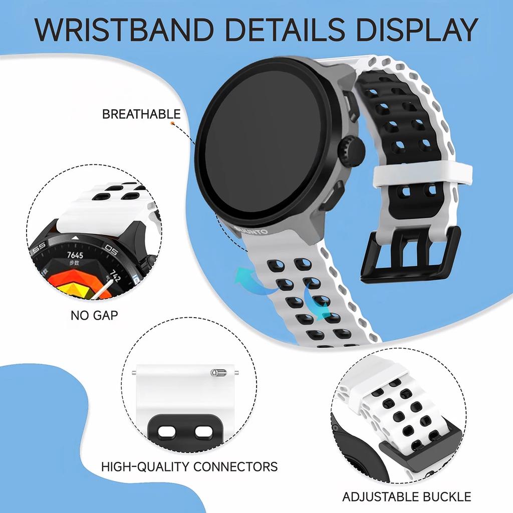22мм Океанический силиконовый ремешок для Huawei Watch GT5 5Pro GT4 46мм Сменный 24мм браслет для Samsung Galaxy Watch 3 45мм Gear S3