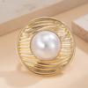 Женские модные ювелирные изделия, овальные кольца с геометрическим рисунком, креативные регулируемые кольца на палец с искусственным жемчугом, винтажные подарки для вечеринки