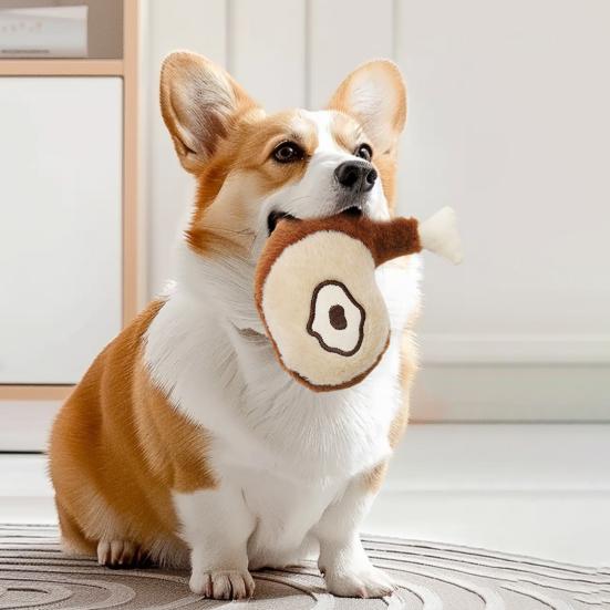 Squeaky Dog Toys for Small and Medium Dogs Plush Bite-Resistant Chew Toy with Sound Interactive Pet Toys for Teeth Cleaning and Boredom Relief