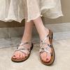 Mori Roman плетеные сандалии женские летние новые носить мягкая подошва сандалии женские не устают ноги повседневные пляжные сандалии