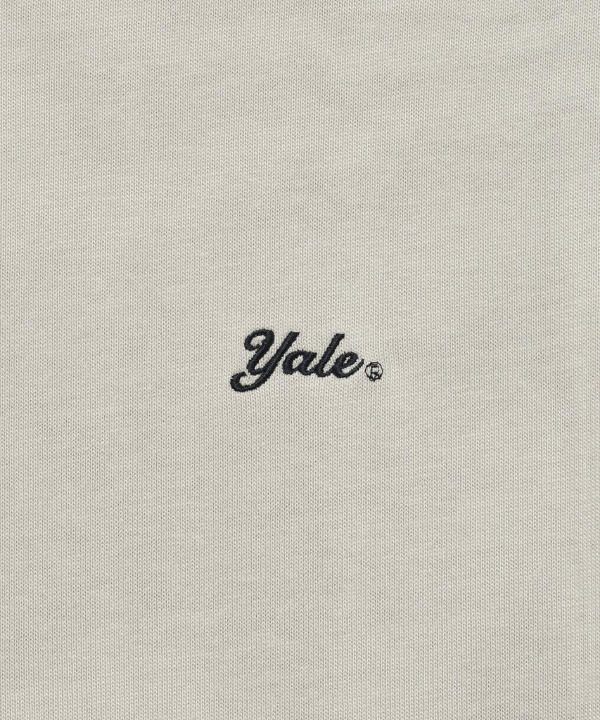 YALE [2 шт.] Тяжелая футболка с коротким рукавом с логотипом Snell_Белый/Тепло-серый