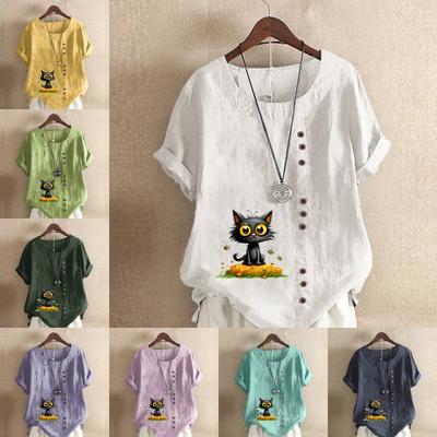 Женская модная черная футболка с коротким рукавом и принтом в виде пчелы, свободная хлопковая рубашка, повседневная свободная летняя блузка, топы больших размеров