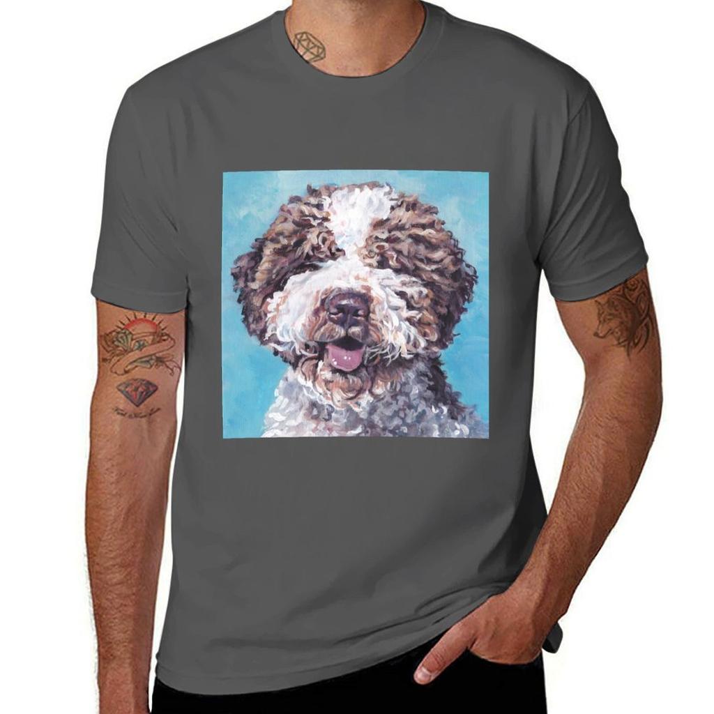 Lagotto Romagnolo Fine Art Painting T-Shirt t shirt man plain funny t shirts dark humor t shirts designer T-Shirt