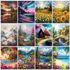 Diy Diamond Painting Landscape Pictures Full Round Cross Stitch Kit Embroidery Mosaic Art Rhinestone Decoration Picture