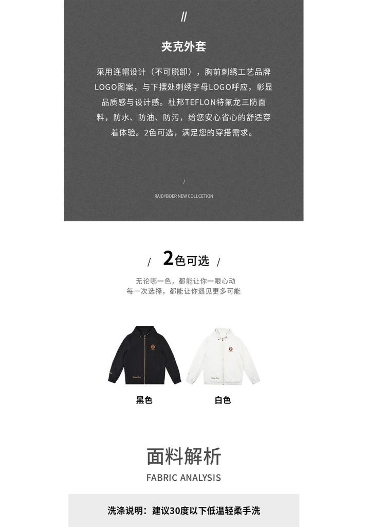 Three Proof Fabric Men's Spring 2025 Embroidered Jacket