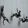 European Style Rock Climbe Statue Unique Abstract Character Pendant  Living Room