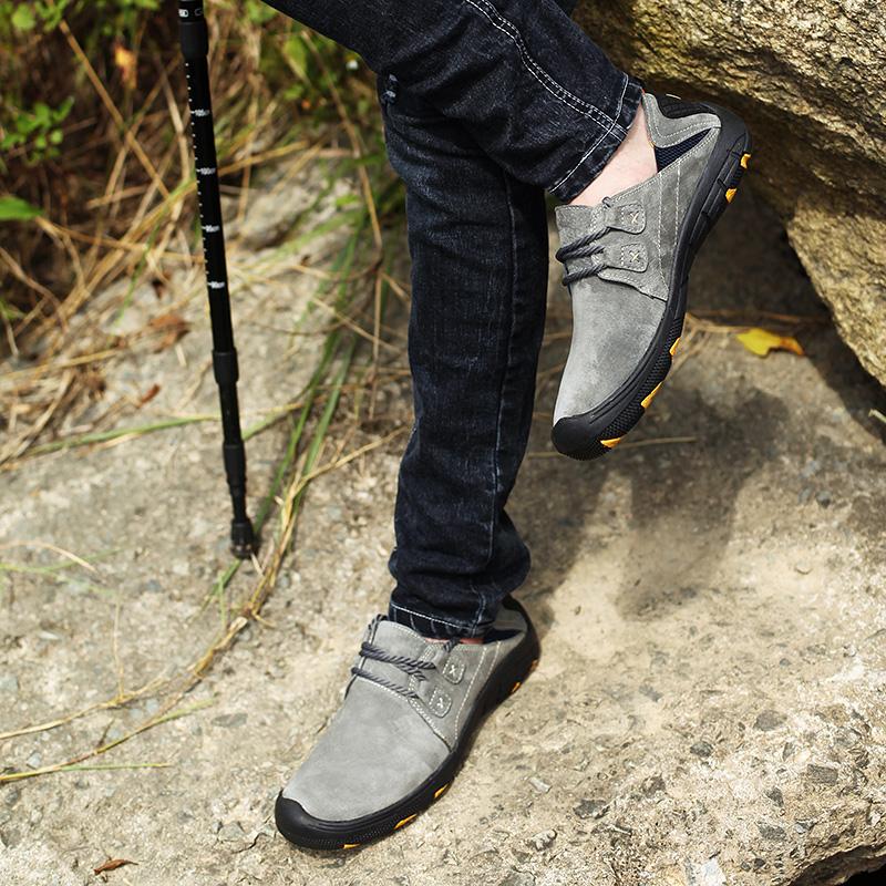 Мужские кожаные лоферы большого размера, уличные резиновые туфли из свиной кожи с мягкой подошвой для вождения автомобиля