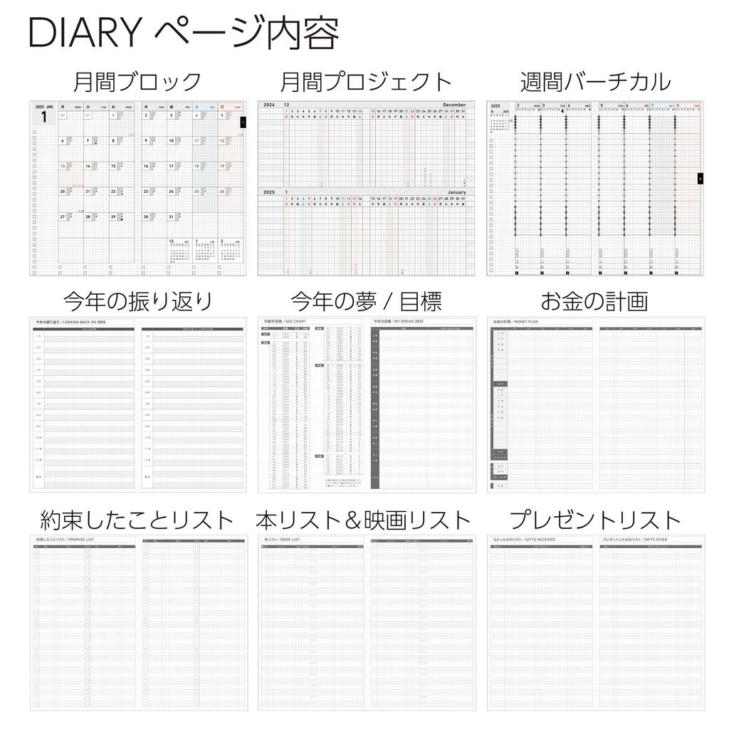 KOKUYO Jibun Techo Biz 2025 Весна ЗАПИСНАЯ КНИЖКА Заполнение Месяц Неделя A5 Тонкий Начало в марте 2025 Ni-JBR-254