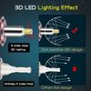 H1 LED H7 20000LM H8 H11 HB3 9005 HB4 9012 HIR2 12sides 80W 3D светодиодные лампы высокой мощности Canbus 360 градусов