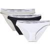 Bikini 3 Pack Color Block Comfortable Letter Jacquard Triangle Underwear Women Underwear 000QD5207E-MPI