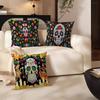 Mexico Day Of The Dead Sugar Skulls Pillow Gift Home Office Decoration Pillow Bedroom Sofa Car Cushion CoverPillow Case