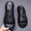 Luxury Men's Genuine Leather Sandals Classic Roman Men Shoes Slippers Soft Comfortable Men Non-slip Walking Slippers Footwea