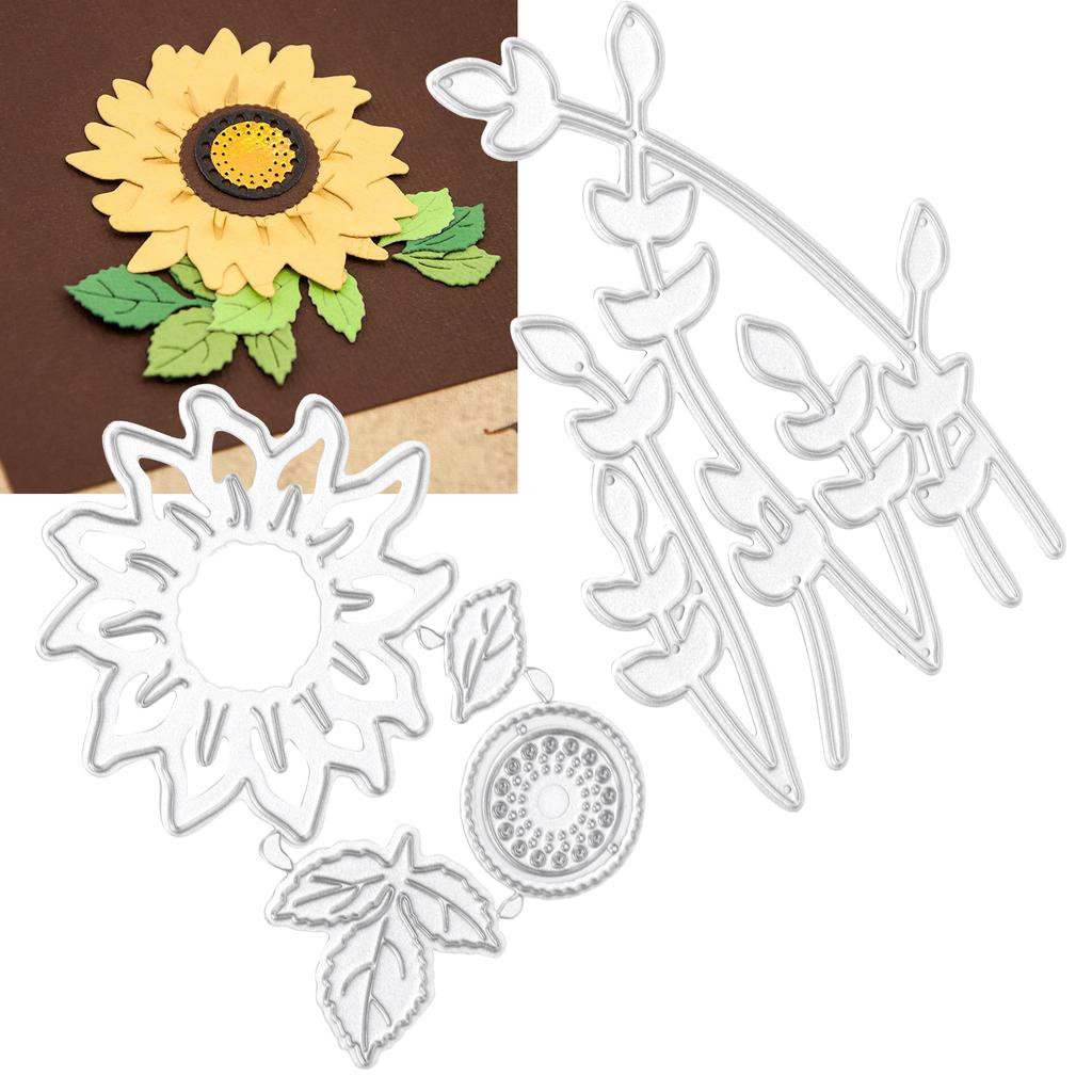 Металлические штампы для тиснения Подсолнух Металлические штампы для тиснения Набор штампов для изготовления открыток Скрапбукинг 