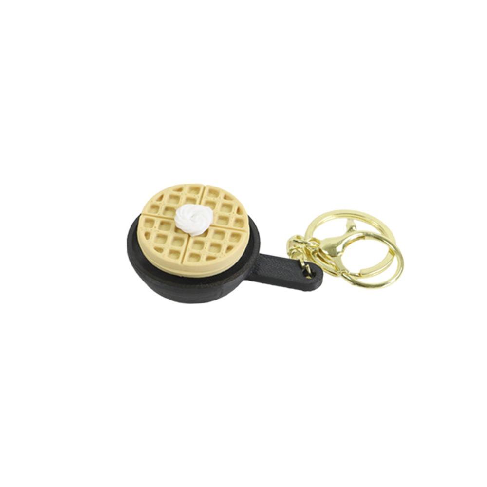 Rabbit cake Waffle Cake Keychain Mini Cartoon Keyboard Fidget Toy Backpack Pendant