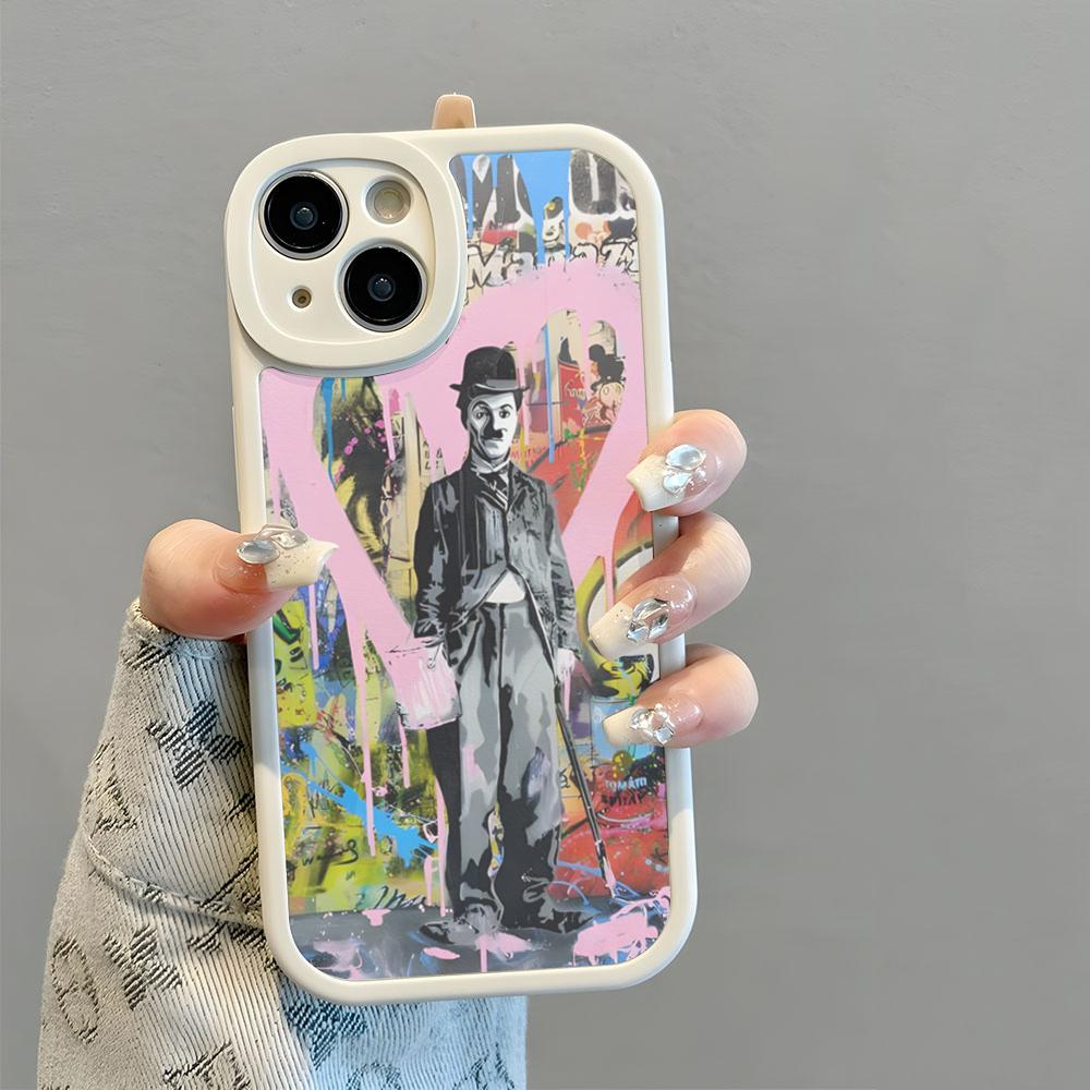 Street Art Banksy Graffiti Phone Case New 2025 Lambskin Silicone For IPhone 16 15 14 11 12 13 Pro Max Mini X XR XS 8 Plus Funda