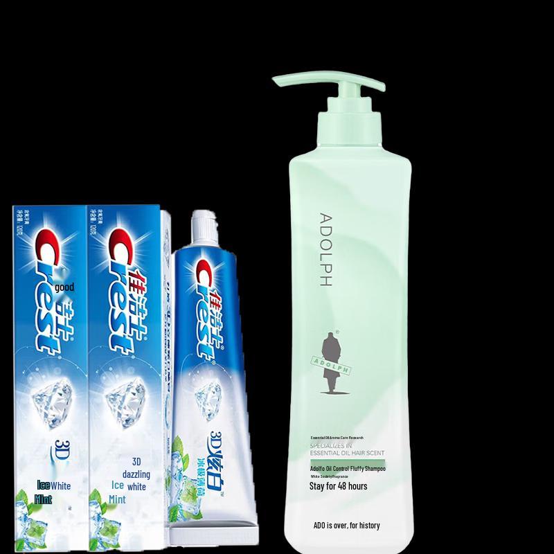 Crest 3D White Arctic Mint Toothpaste & Adolf Shampoo Set