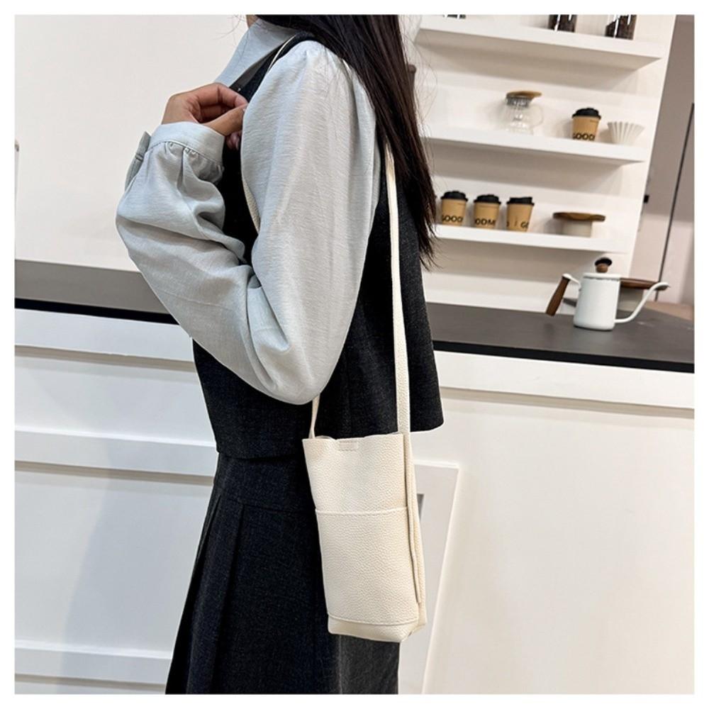 Solid Color Crossbody Phone Bag Minimalist Mobile Phone Pouch Trendy Shoulder Bag Women