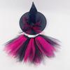 Chiffon Skirts Hat Set Adult Kids Gauze Tulle Ballet Skirt Pleated Fluffy Skirt Ruffles Mesh Halloween Costume
