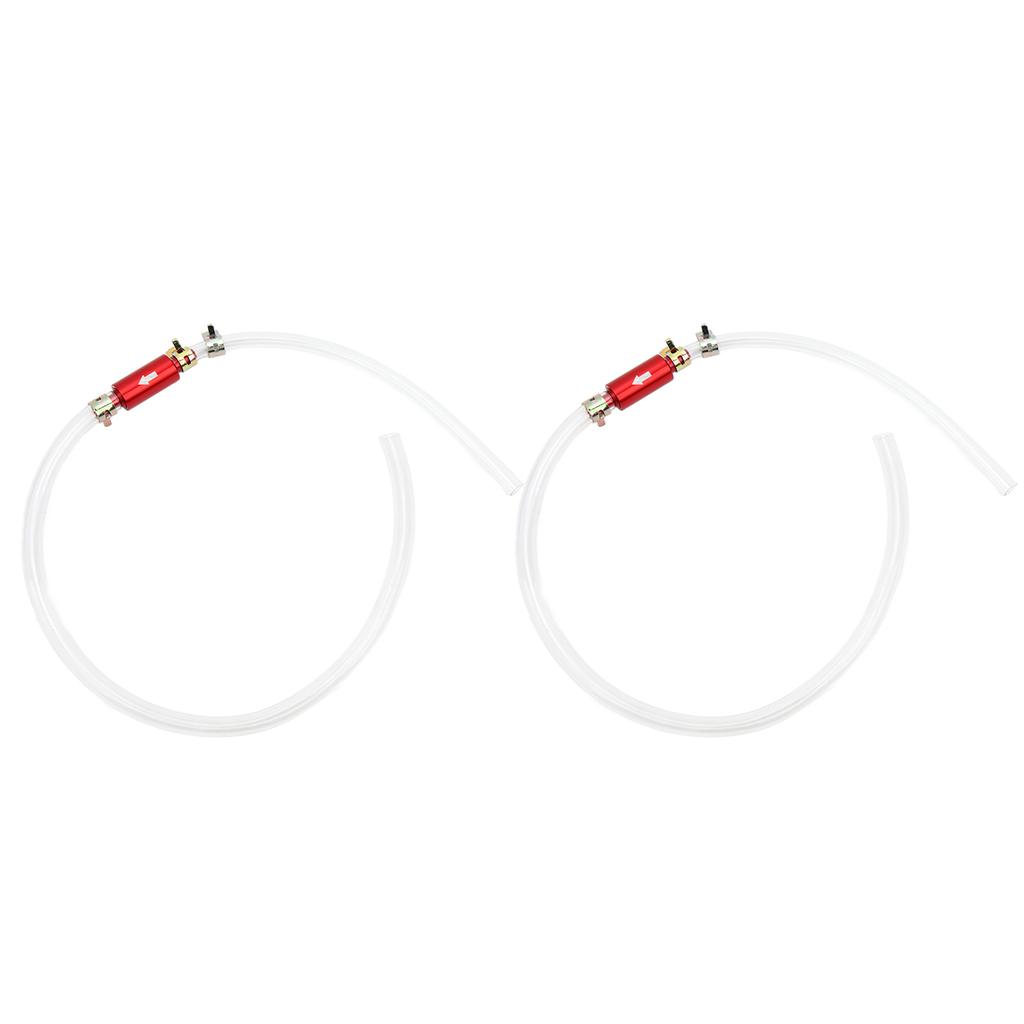 1Pair Brake Bleeder Hose 6MM Durable Reliable Long Lasting One Way Check Valve Tube Bleeding Tool Kit Universal for