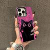 Чехол для телефона с рисунком черной кошки для iPhone 17 16 15 14 13 12 11 Pro/ Max/Plus ударопрочная задняя крышка защита от отпечатков пальцев