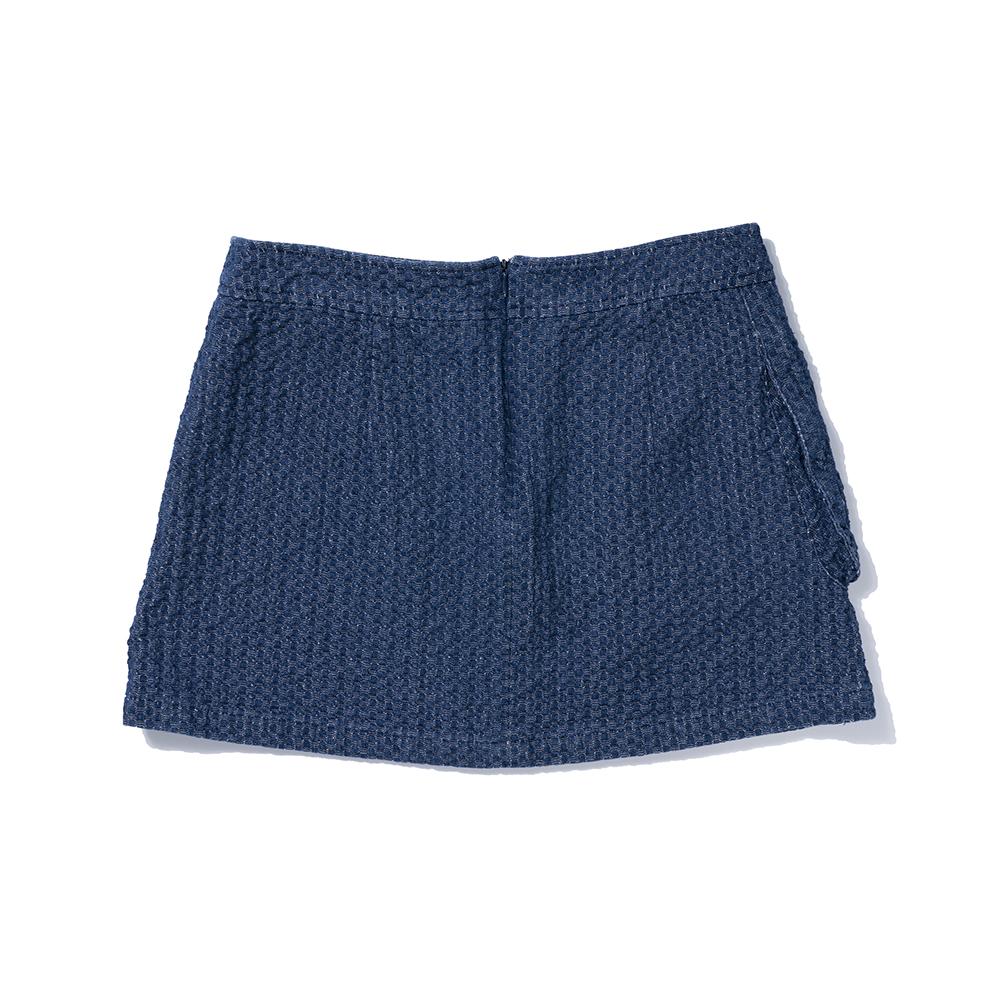 Extraordinary Embroid Indigo Skirt Indigo