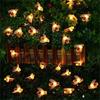20/50/100LED Solar Bee String Lamp Outdoor Fairy Light Tree Chritmas Garland 8 Modes Waterproof Patio Garden Wedding Party Decor