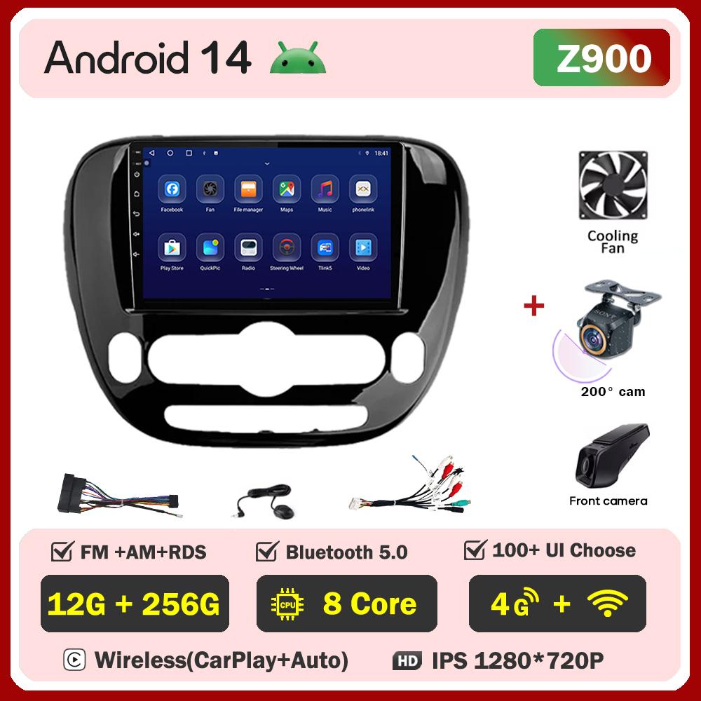 Для KIA Soul 2013-2019 Автомобильный радиоплеер Car Carplay Screen Autoradio Mirror Link Car Intelligent Systems Сенсорный экран AutoMotive